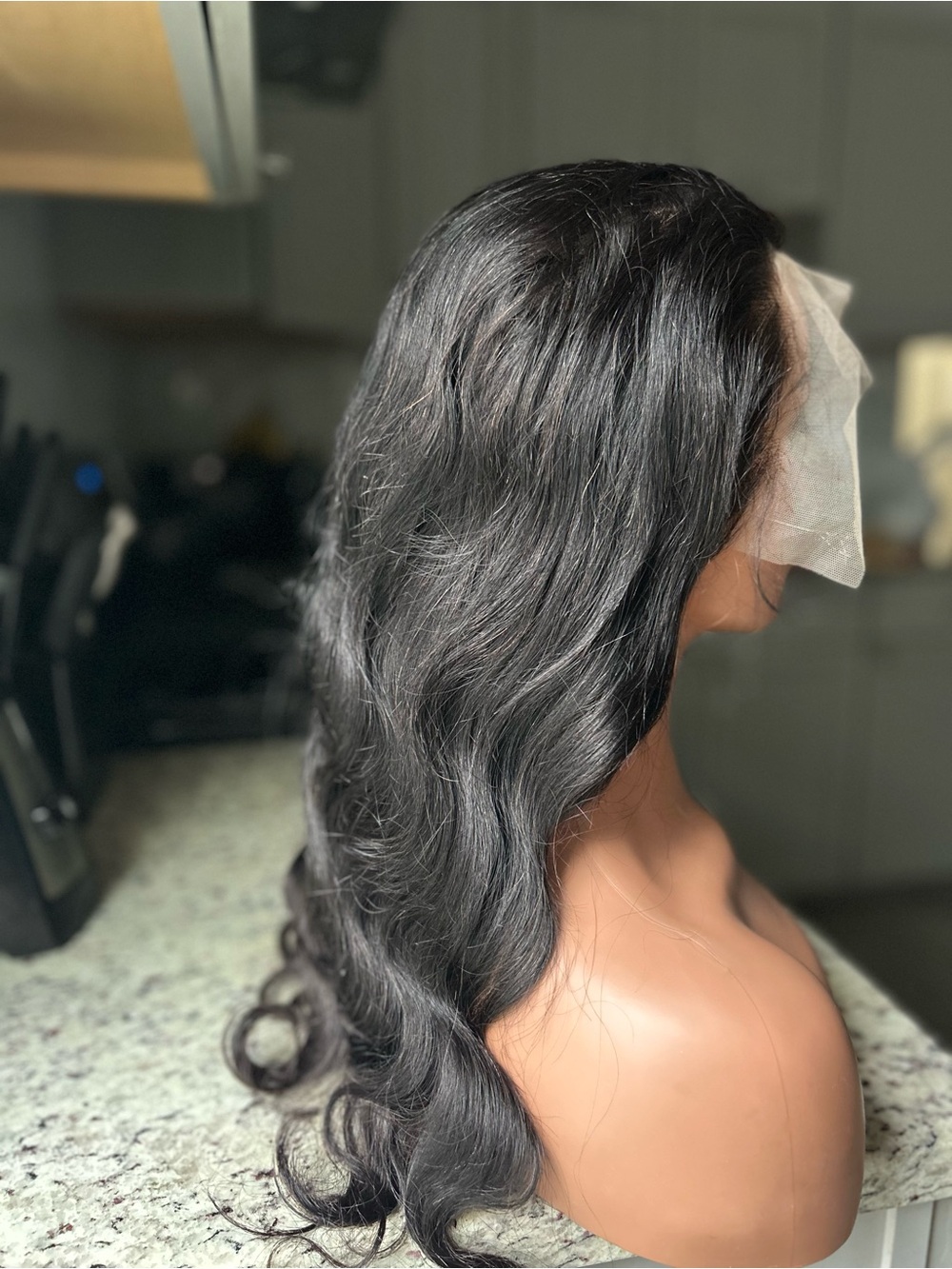 Black Body Wave Lace Front Wig - 20”,100% human hair